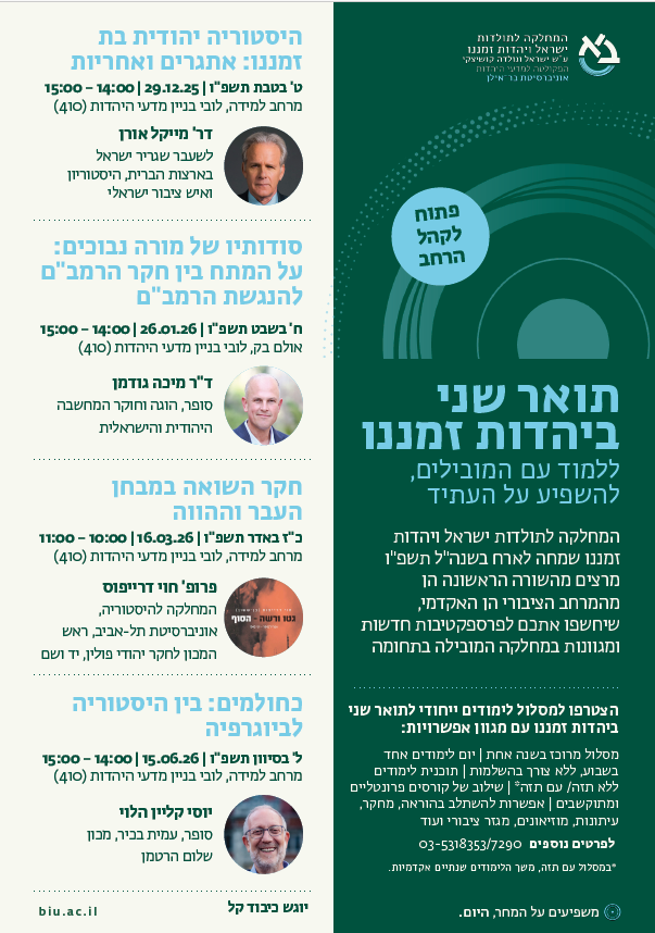 תואר שני ביהדות בת זמננו